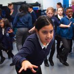 Young people performing during The Witches schools workshop