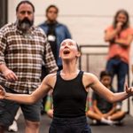 Erin Doherty and Alastair Parker in rehearsals for the crucible at the National Theatre