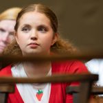 Gracie Mcgonigal in rehearsals for the crucible at the National Theatre