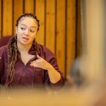 Lynette Linton in rehearsal for Blues for an Alabama Sky at the National Theatre