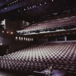 The Lyttelton theatre auditorium , from the left side stage.