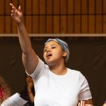 Rachelle Diedericks in rehearsals for the crucible at the National Theatre