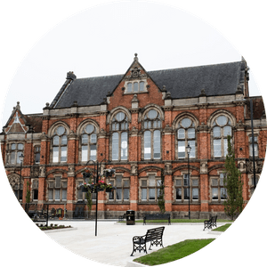 A photo of the frontage of the Restoke building in Stoke-on-Trent